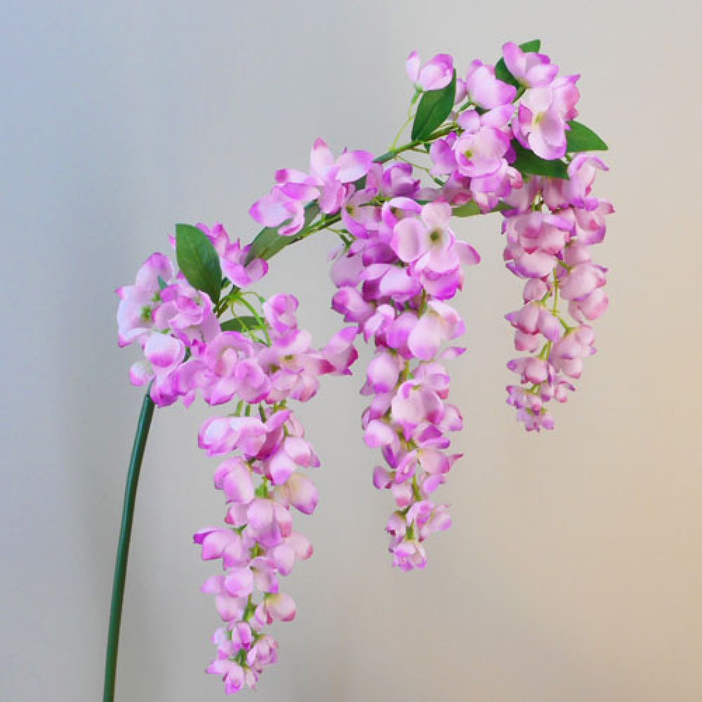 Fleur Artificial Wisteria Three Pink Flowers 88cm Artificial Flowers
